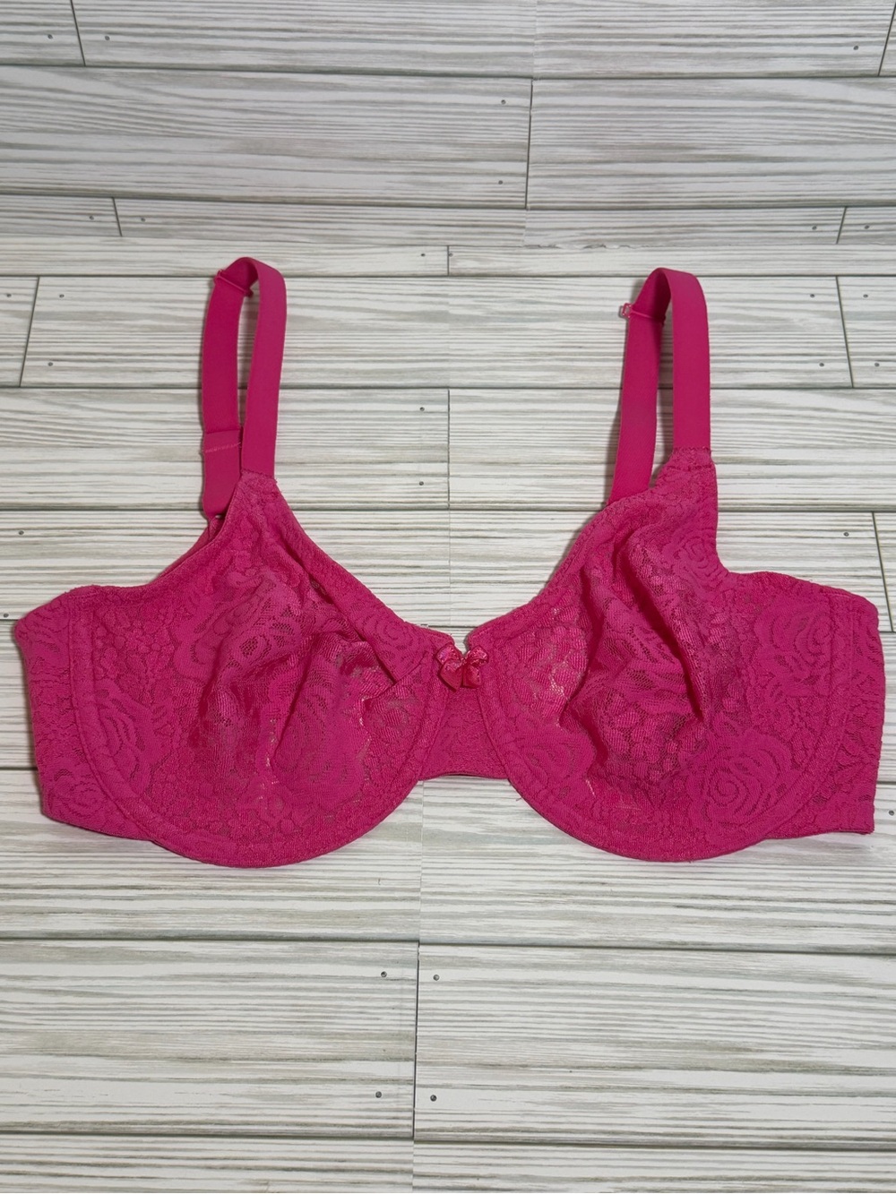 Wacoal Halo Lace Underwire Bra 34DD Pink Floral Lace Full Coverage Bra
